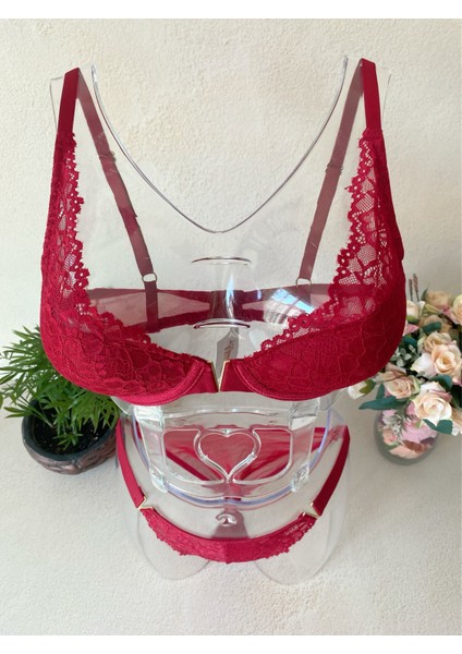 Fairy V Detaylı Dantelli Sütyen Takımı modelleri