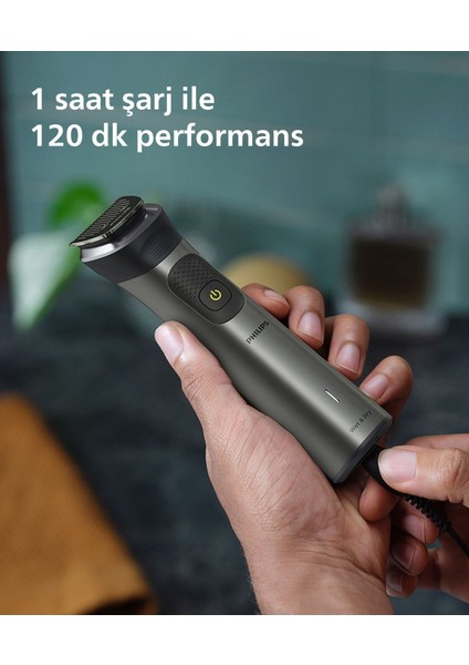 Islak-Kuru Çok Amaçlı Erkek Bakım Seti 7000 - Yüz, Saç ve Vücut+One Blade Sıfır Traş Makinesi
