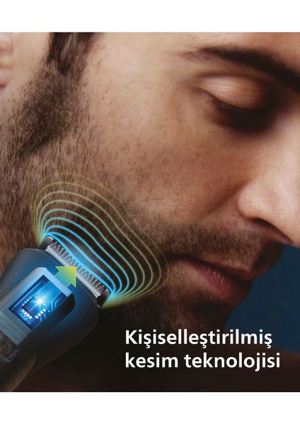Islak-Kuru Çok Amaçlı Erkek Bakım Seti 7000 - Yüz, Saç ve Vücut+One Blade Sıfır Traş Makinesi