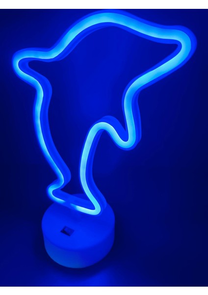3D Neon LED Işıklı Masaüstü Pilli ve Kablolu Dekoratif Gece Lambası