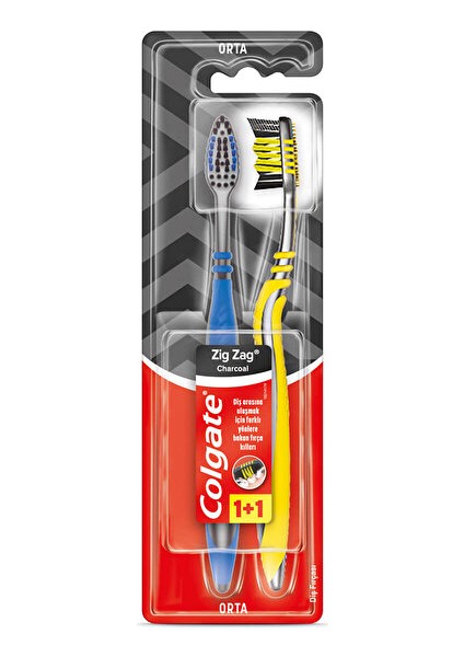 Diş Fırçası Zigzag Charcoal - 1+1 - 2'li