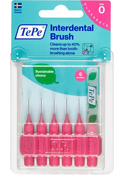 Arayüz Fırçası - Blister 0.4 mm Pembe - 6'lı
