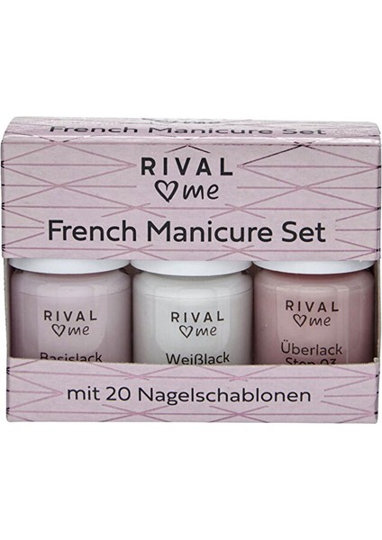 French Oje Manikür Seti + 20 Şablon - - 12 ml