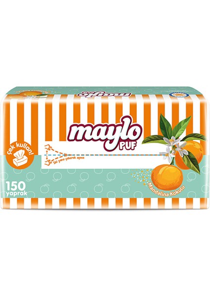 Puf Mendil - Mandalina Kokulu - 150'LI