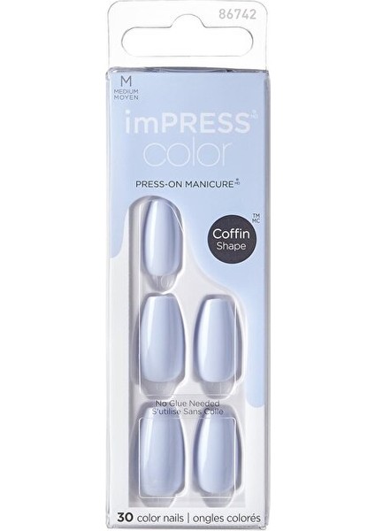 Color Kendinden Yapışkanlı Takma Tırnak Medium - Cloudless - 1 Adet