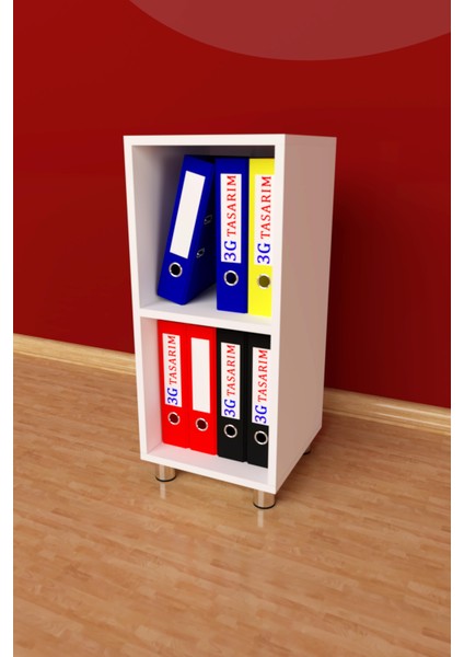 Kitaplık, Dosya Dolabı, Evrak Dolabı 3G-004-AD-BEYAZ/35x35x80h