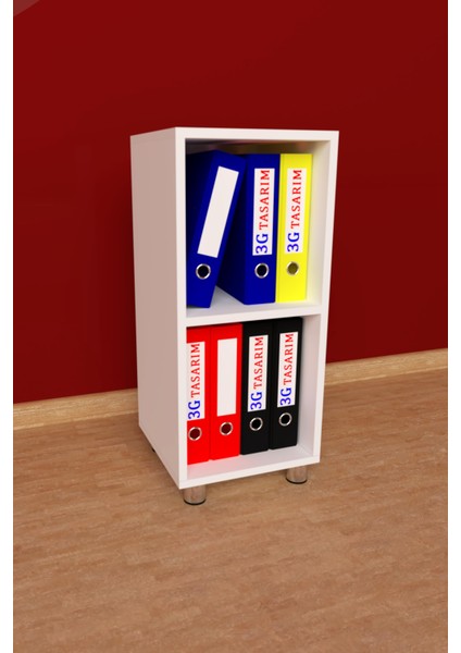 Kitaplık, Dosya Dolabı, Evrak Dolabı 3G-004-AD-BEYAZ/35x35x80h
