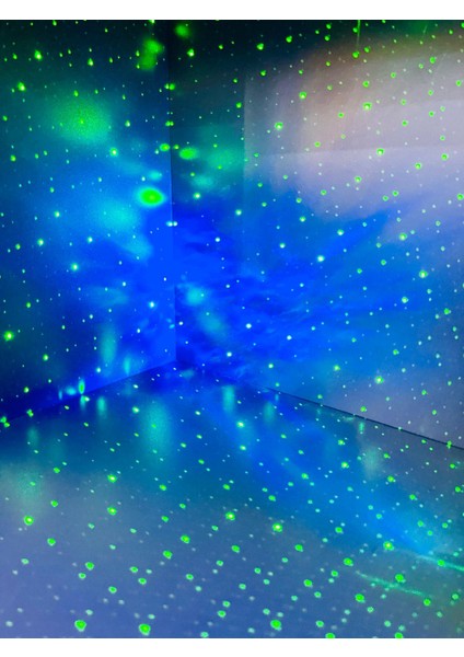 Astronot LED Işıklı Lazerli Projeksiyon Tavan Aydınlatma Galaxy Animasyonlu Kumandalı Masaüstü Lamba