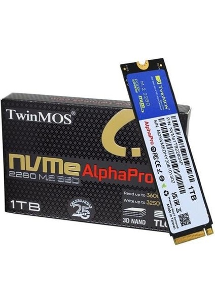 Twınmos 1tb NVME1TB2280AP 7500- 6800MB/S M2 Pcıe Nvme Gen4 Disk