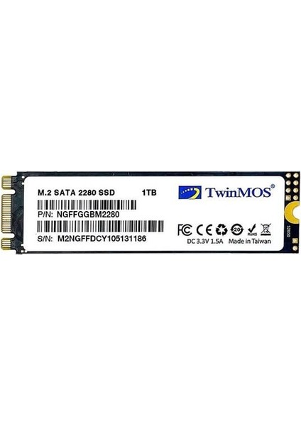Twınmos 1tb NGFFGGBM2280 580-550MB/S M2 Sata-3 Disk