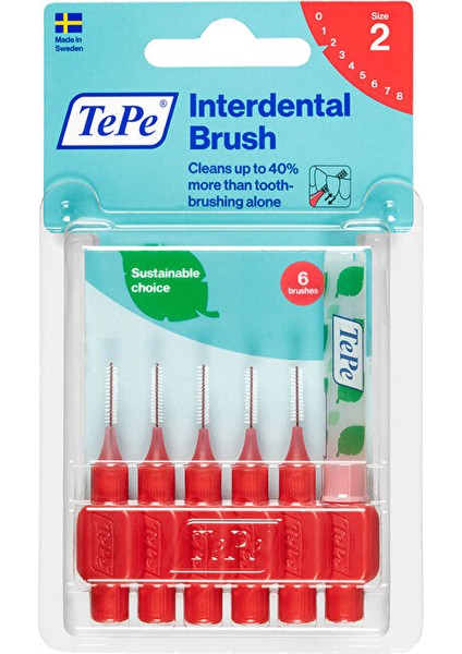 Arayüz Fırçası - Blister 0.5 mm Kırmızı - 6'lı