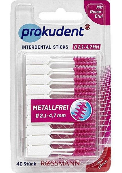 Metal Içermeyen Interdental Arayüz Fırçaları - 2,1 - 4,7 mm - 40 Adet