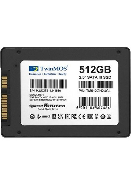 Twınmos 512GB TM512GH2UGL 580-550MB/S Sata-3 SSD Disk
