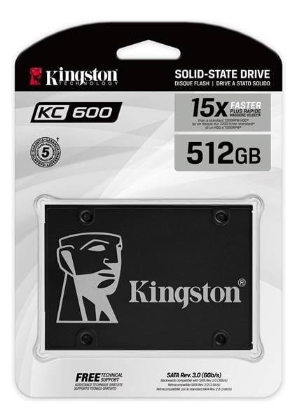 Kıngston 512GB KC600 SKC600/512 550- 520MB/S SSD Sata-3 Kurumsal Disk modelleri