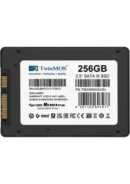Twınmos 256GB TM256GH2UGL 580-550MB/S Sata-3 SSD Disk