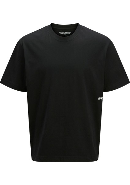 Jack Jones Jcounıon Small Prınt Tee Ss Crew Neck Erkek Siyah Tshirt 12273440-02