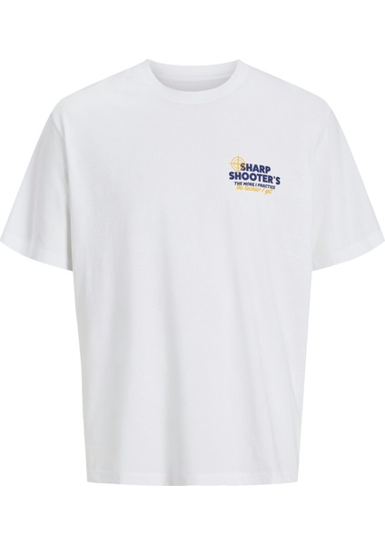 Jack Jones Jorbıgwıg Tee Ss Crew Neck Tg Erkek Beyaz Tshirt 12275396-01