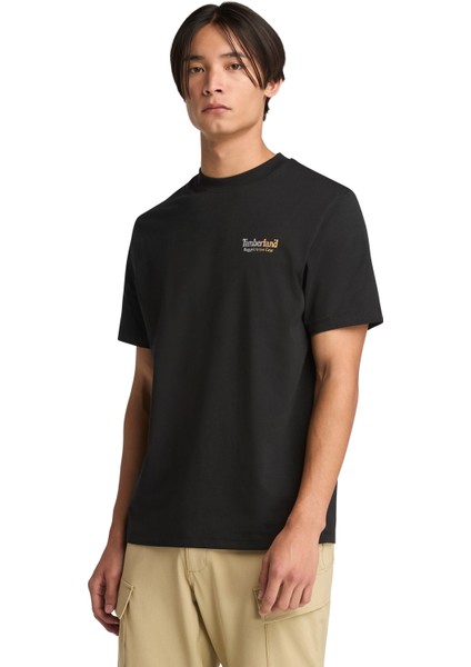 Rugged Active Gear Back Graphic Tee Erkek Siyah Tshirt TB0A6DMA0011
