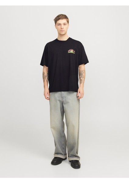 Jack Jones Jorbıgwıg Tee Ss Crew Neck Tg Erkek Siyah Tshirt 12275396-02 modelleri