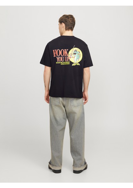 Jack Jones Jorbıgwıg Tee Ss Crew Neck Tg Erkek Siyah Tshirt 12275396-02 fırsatları