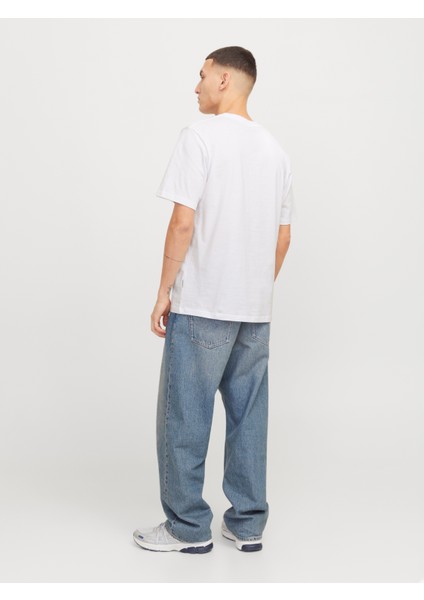 Jack Jones Joranatomy Skull Tee Ss Crew Neck Ln Erkek Beyaz Tshirt 12272966-01 indirimleri