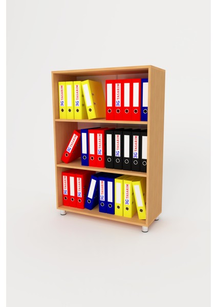 Modüler Ofis Dolabı Evrak Dolabı Kitaplık 3G-006-AD-KAYIN/90x35x130h