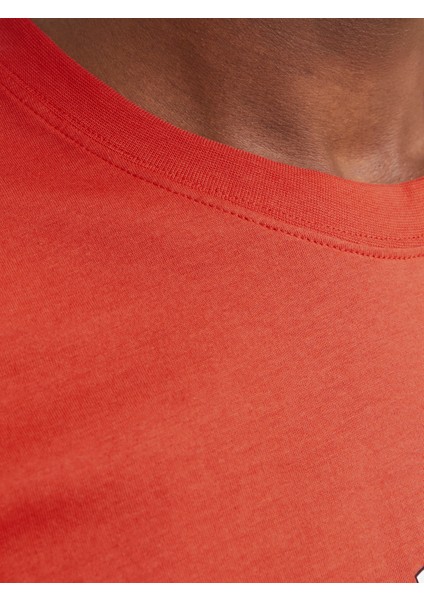 Jack Jones Joranatomy Skull Tee Ss Crew Neck Ln Erkek Turuncu Tshirt 12272966-23 modelleri