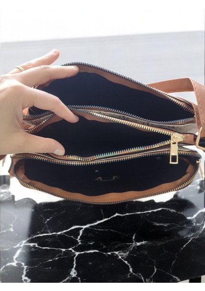 Vizon - Desenli Cüzdan Kombinli Üç Gözlü , Omuz Çanta modelleri