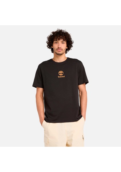 Print Stack Logo Short Sleeve Tee Erkek Siyah Tshirt TB0A6WWT0011