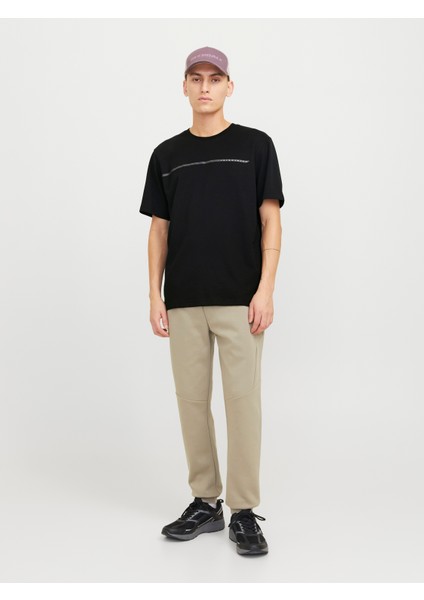 Jack Jones Jcofusıon Full Brandıng Tee Ss Crew Noos Erkek Siyah Tshirt 12273120-02