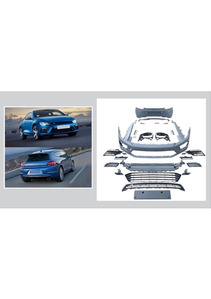 Vw scirocco makyajlı r body kit 2015+