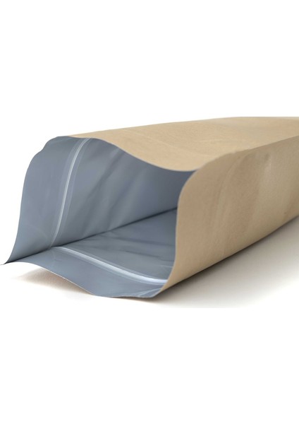 Kraft Alüminyum Kilitli Doypack 130X225X35 mm 100 Adet