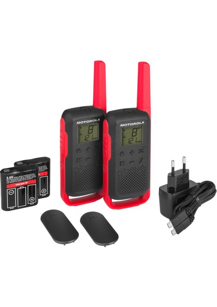 Yeni Xdn Motorola TLKR-T62 Si̇yah Pmr El Telsi̇zi̇ 2li̇ Paket (8 Km) Kampanya