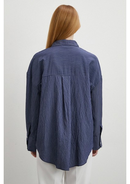 Cepli Çizgili Gömlek Lacivert modelleri