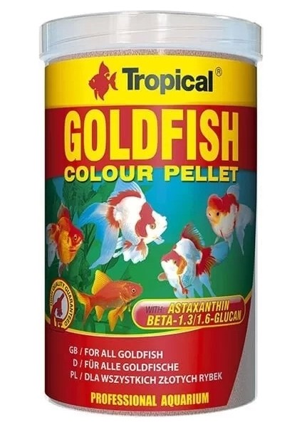 Goldfish Colour Pellet Japon Balıkları İçin Renklendirici Pellet Balık Yemi 250 ml 90 gr