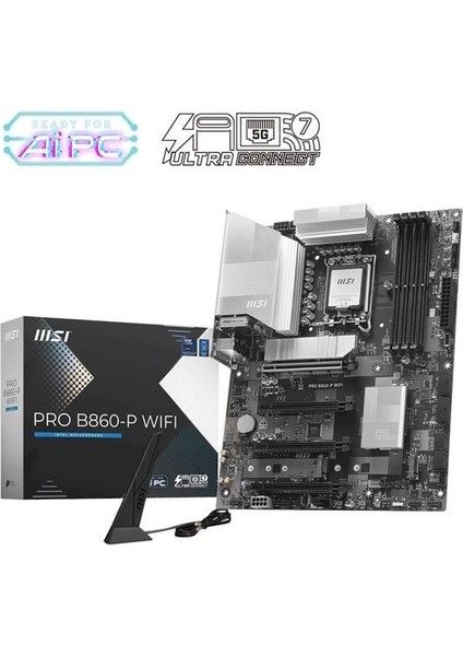Msı Pro B860-P Wıfı7 Ddr5 Hdmı-Dp Pcıe 5.0 1851P Atx