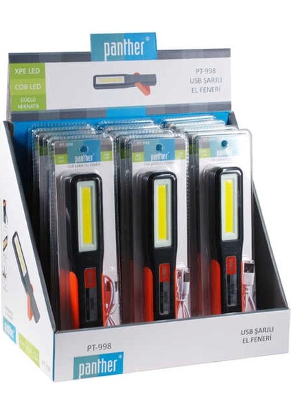 PT-998 Xpe LED USB Şarjlı El Feneri Kampanya modelleri