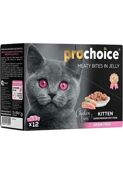 Tavuk ve Cigerli Family Pack Yavru Konserve Kedi Maması 12 Adet 85 gr