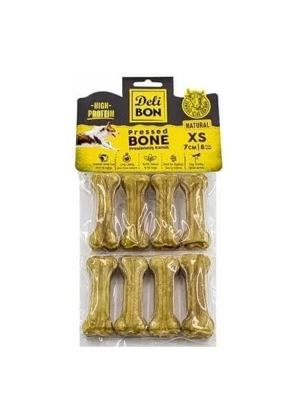 Deri Press Köpek Kemik Ödülü Xsmall Naturel 7 cm 8 Adet