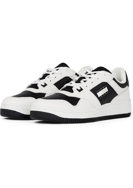 Beyaz - Siyah Erkek Sneaker Tjm Retro Basket Cupsole Tumble