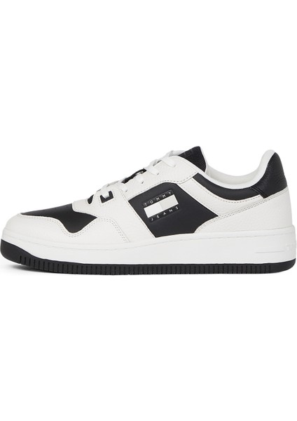 Beyaz - Siyah Erkek Sneaker Tjm Retro Basket Cupsole Tumble