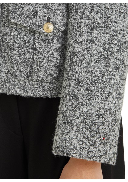 Standart Gri Kadın Ceket Boucle Yün Mıx Jacket fiyatları