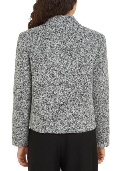 Standart Gri Kadın Ceket Boucle Yün Mıx Jacket modelleri
