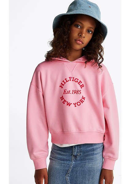 Baskılı Kız Çocuk Pembe Sweatshırt KG0KG08322TPF