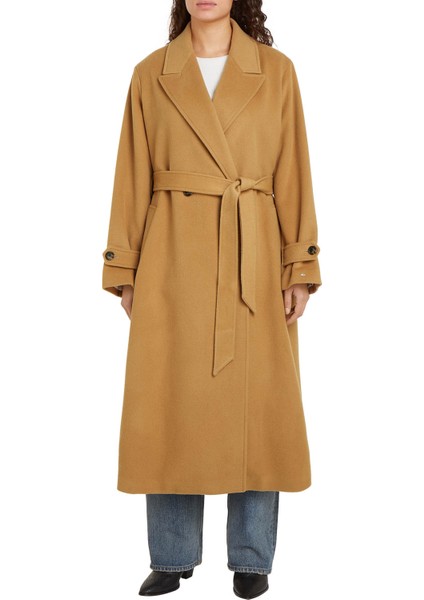 Deve Tüyü Kadın Kaban Reg Yün Blend Db Belted Coat