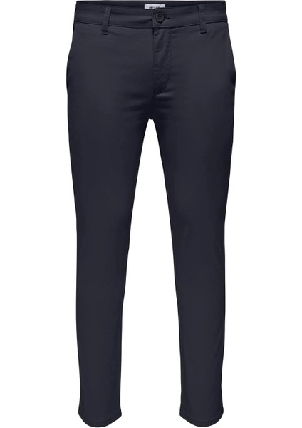 Normal Bel Dar Koyu Lacivert Erkek Chino Pantolon Onsmark Pete Lıfe Slm Chın 0013 Pnt