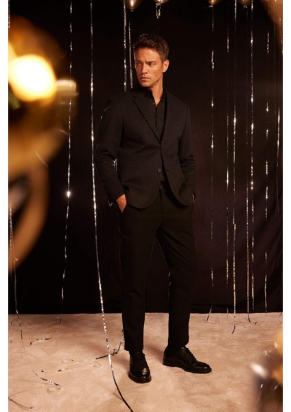 Slim Fit Dar Kesim Astarlı Düğmeli Blazer Ceket N0503AZ25SP fiyatları