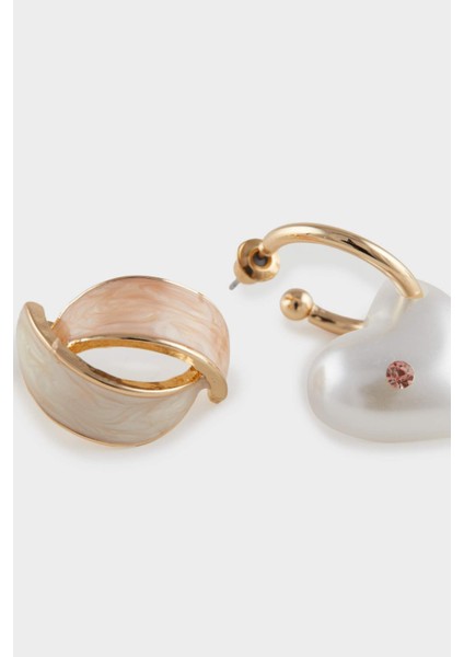 Kadın 2'li İncili Gold Küpe E3982AXNS fiyatları