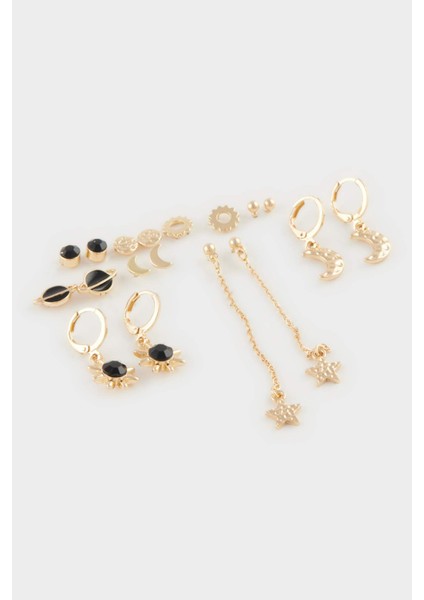 Kadın 9'lu Gold Küpe E4446AXNS