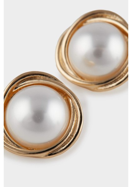 Kadın Gold Detaylı İncili Küpe fiyatları